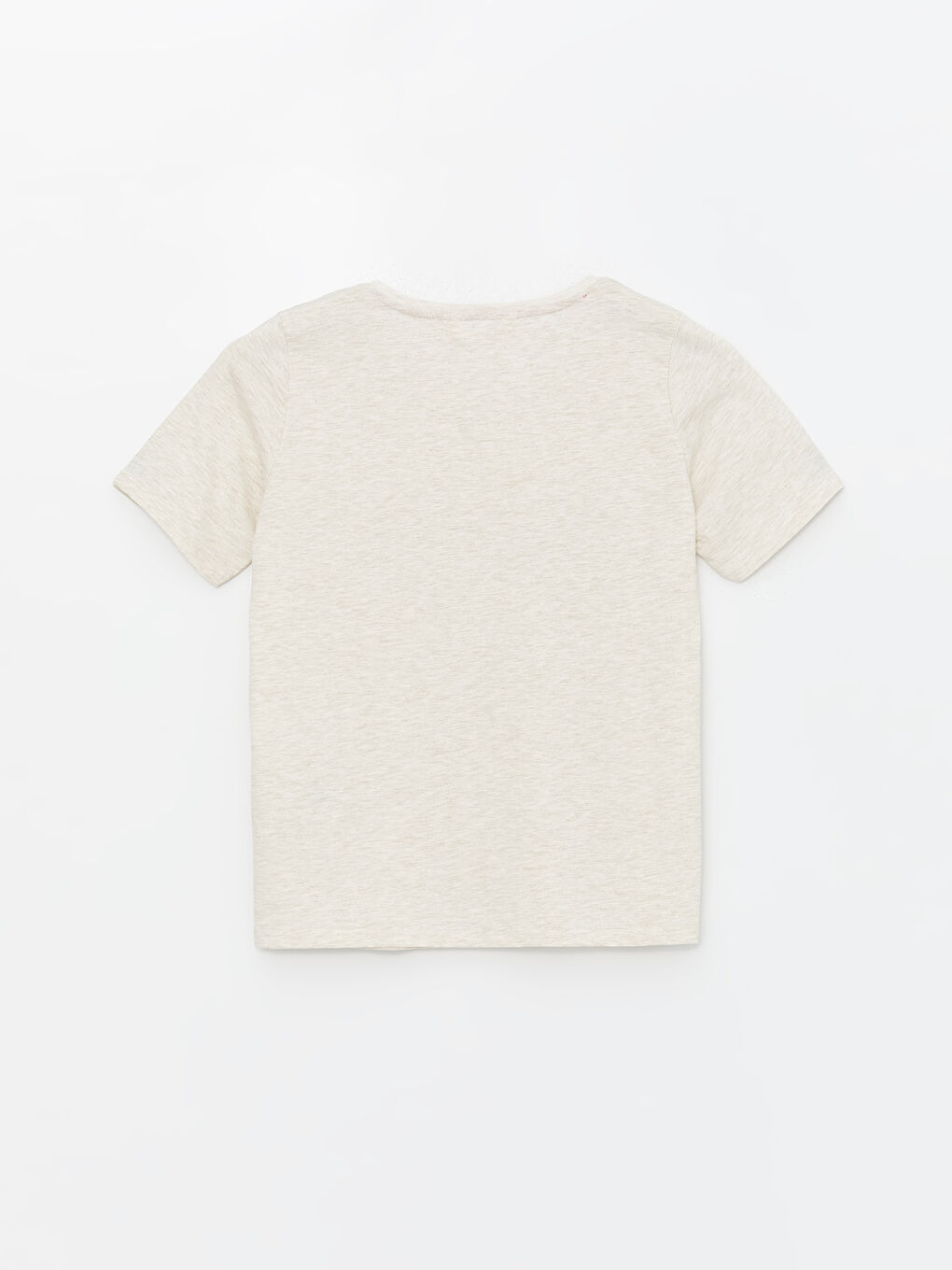 Bej Bisiklet Yaka Baskılı Kadın Pijama Üstü-1