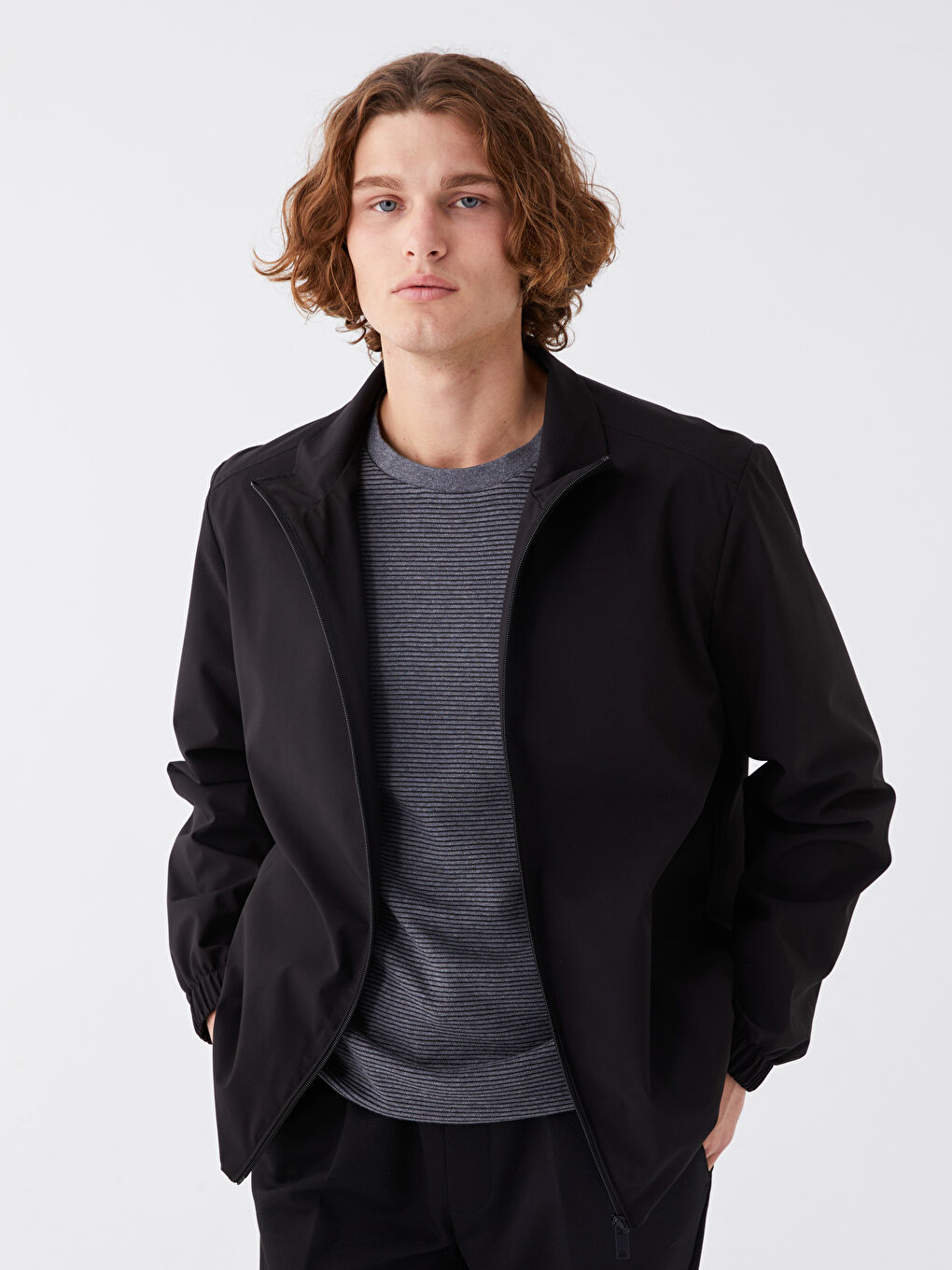 Standard Fit Turtle Neck Men's Coat -S44089Z8-CVL
