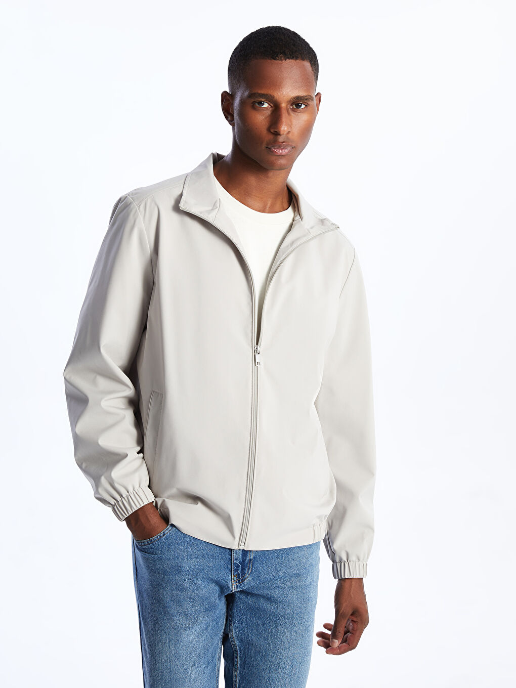 Standard Fit Turtle Neck Men's Coat -S44089Z8-S0L