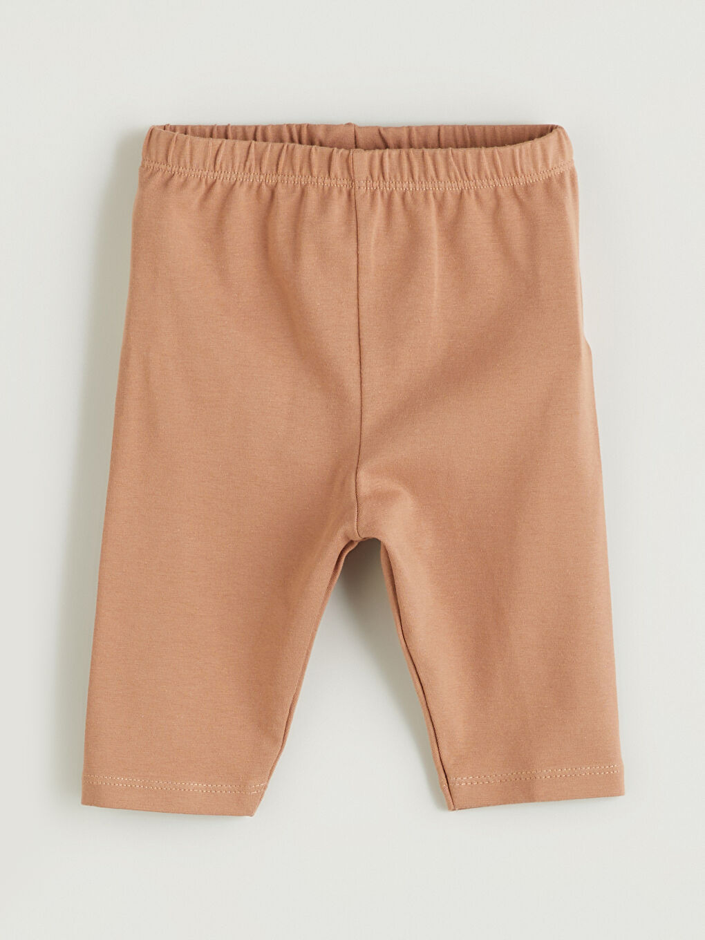 Kahverengi Beli Lastikli Kız Bebek Tayt