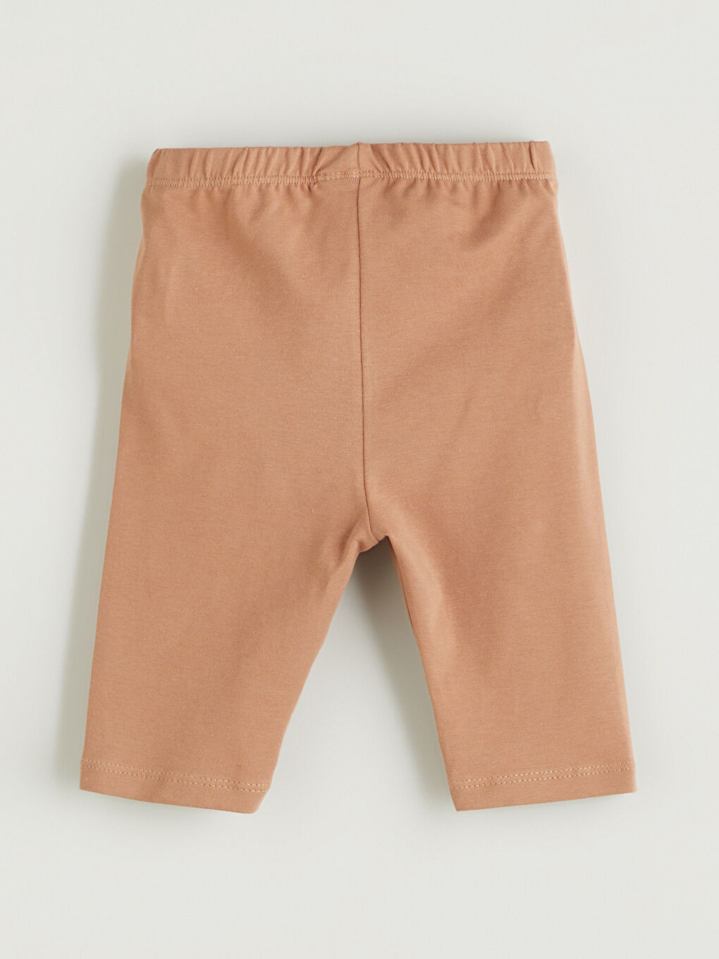 Kahverengi Beli Lastikli Kız Bebek Tayt-2