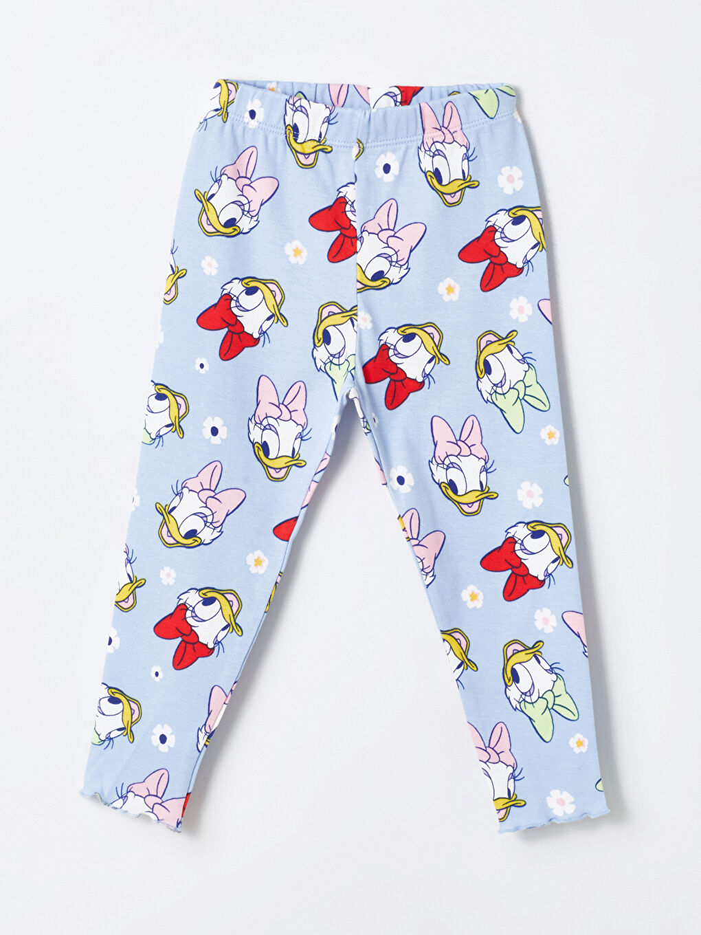 Mavi Beli Lastikli Daisy Duck Baskılı Kız Bebek Pijama Alt