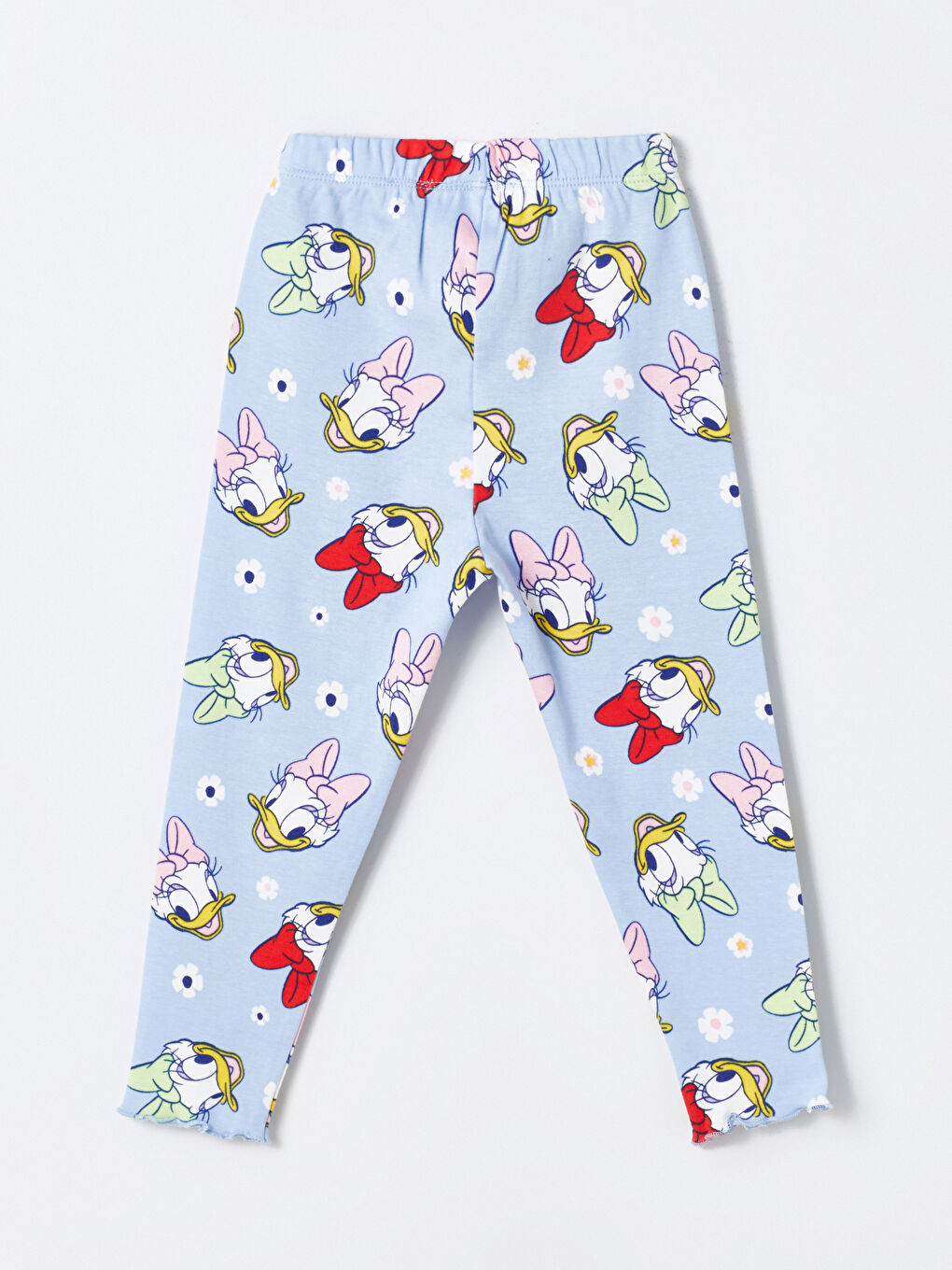 Mavi Beli Lastikli Daisy Duck Baskılı Kız Bebek Pijama Alt-1