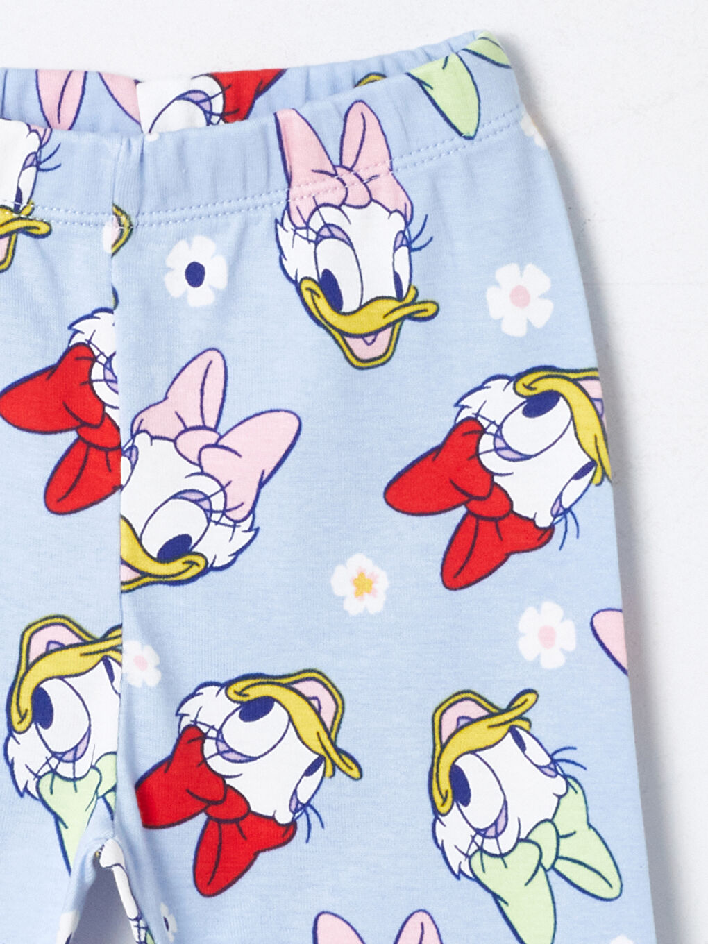 Mavi Beli Lastikli Daisy Duck Baskılı Kız Bebek Pijama Alt-2