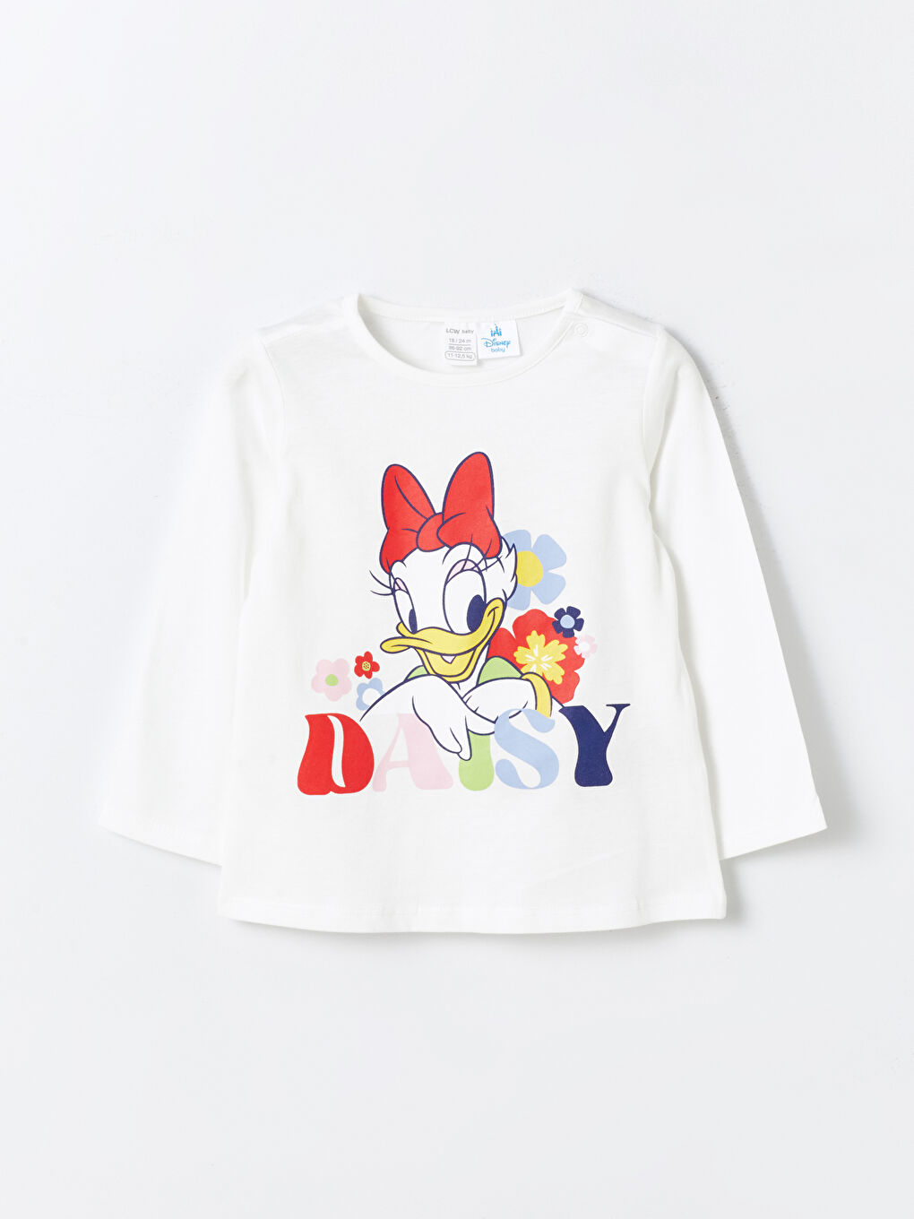 Crew Neck Long Sleeve Daisy Duck Printed Baby Girl Pajama Set -S44122Z1-FDU