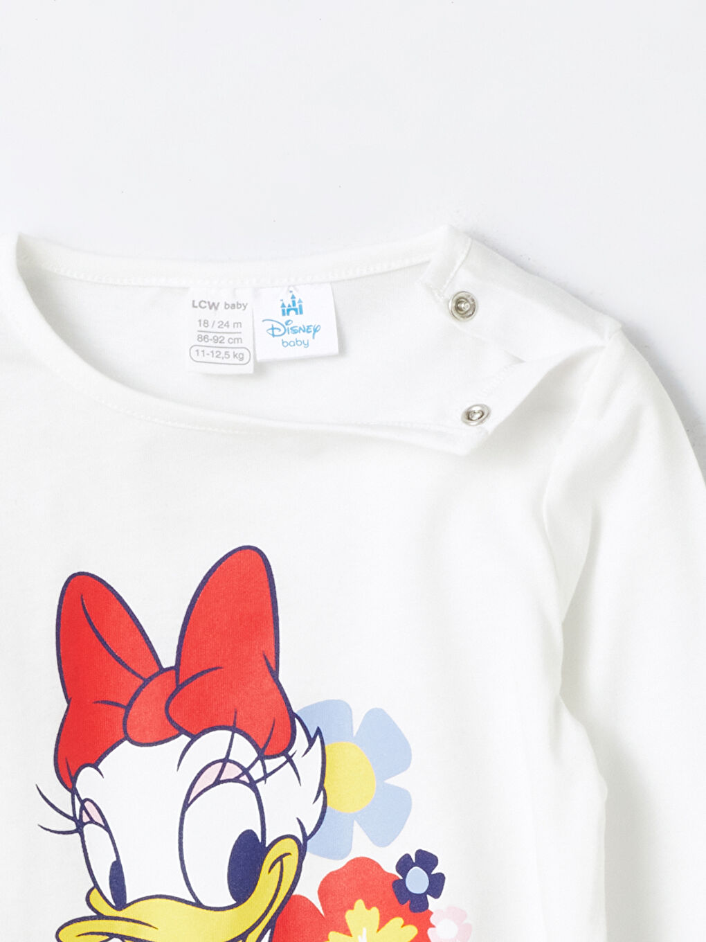Crew Neck Long Sleeve Daisy Duck Printed Baby Girl Pajama Set -S44122Z1-FDU