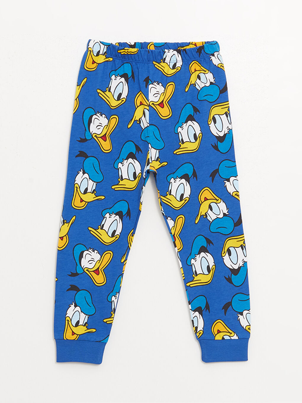 LCW baby Mavi Bisiklet Yaka Uzun Kollu Donald Duck Baskılı Erkek Bebek Pijama Takımı - 3