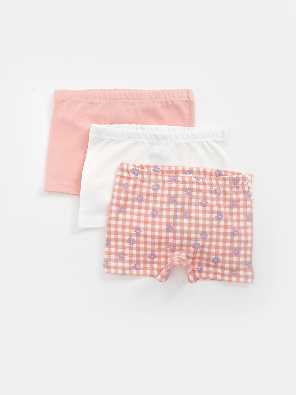 LC Waikiki Elastic Waist Printed Baby Girls' Boxer 3-Pack -S44213Z1-LRA