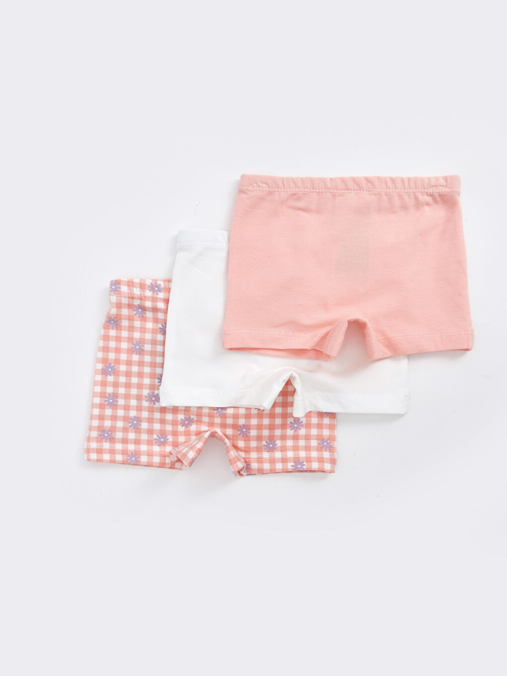 LC Waikiki Elastic Waist Printed Baby Girls' Boxer 3-Pack -S44213Z1-LRA