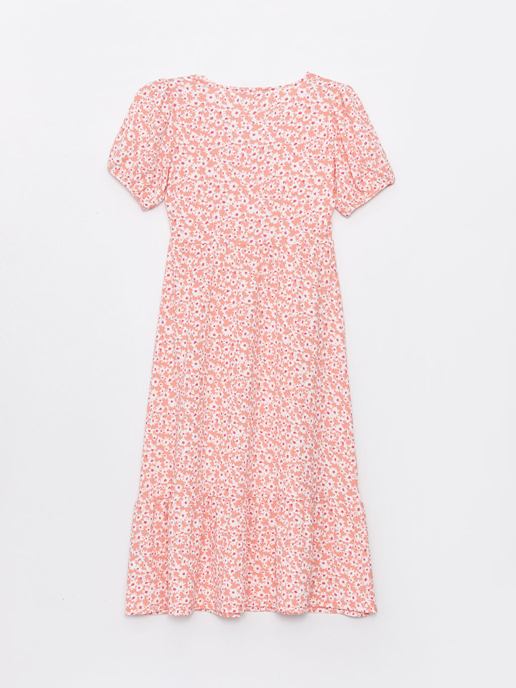 LCWAIKIKI Maternity V-Neck Patterned Short Sleeve Maternity Dress -S44216Z8-LR8