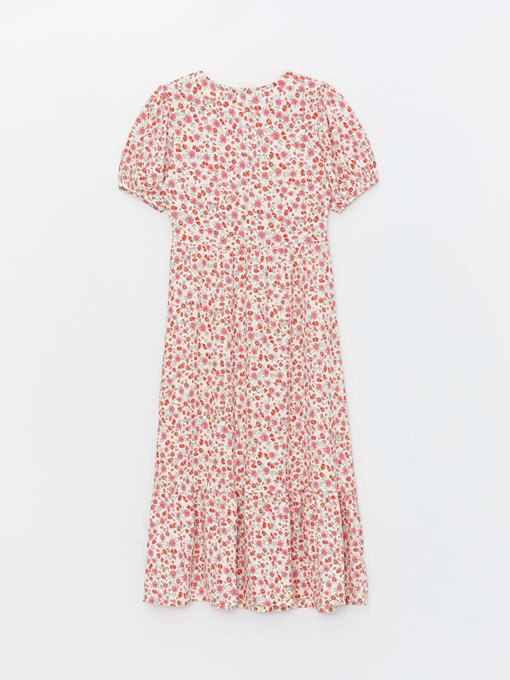 V-Neck Patterned Short Sleeve Maternity Dress -S44216Z8-LT9