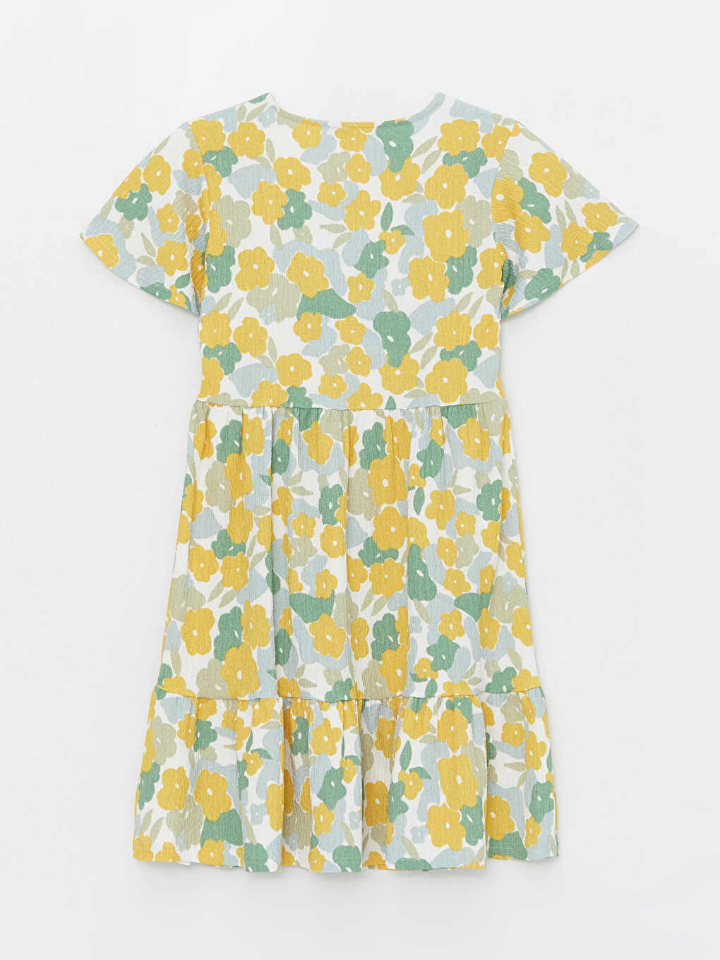 Crew Neck Floral Short Sleeve Maternity Dress-6