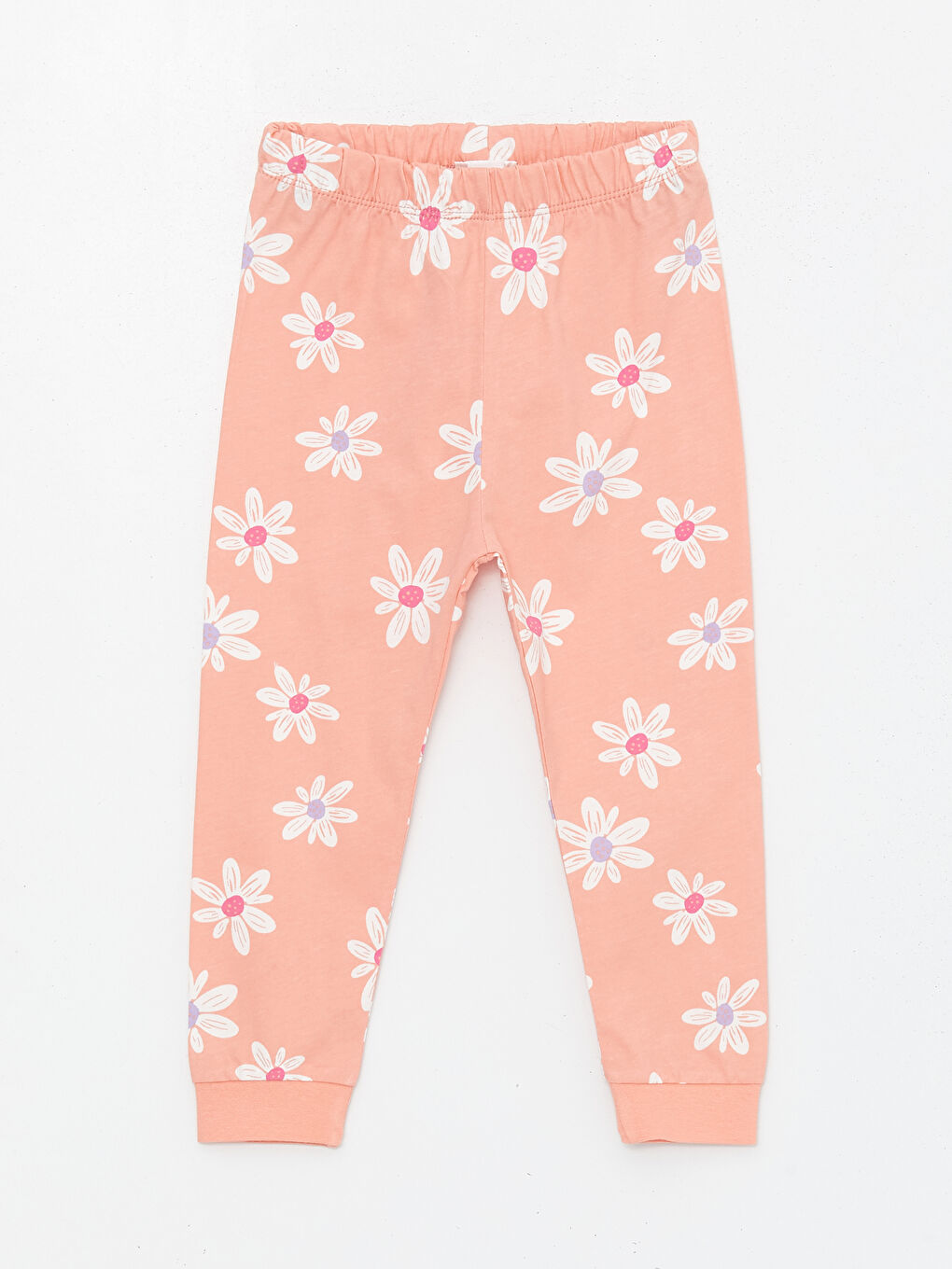 Crew Neck Short Sleeve Floral Baby Girl Pajama Set -S44240Z1-LR4