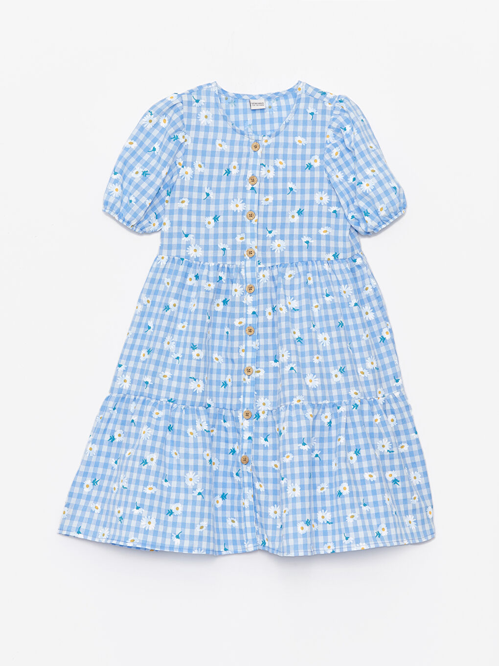 LCW Kids Crew Neck Floral Girls' Dress -S44282Z4-LQK