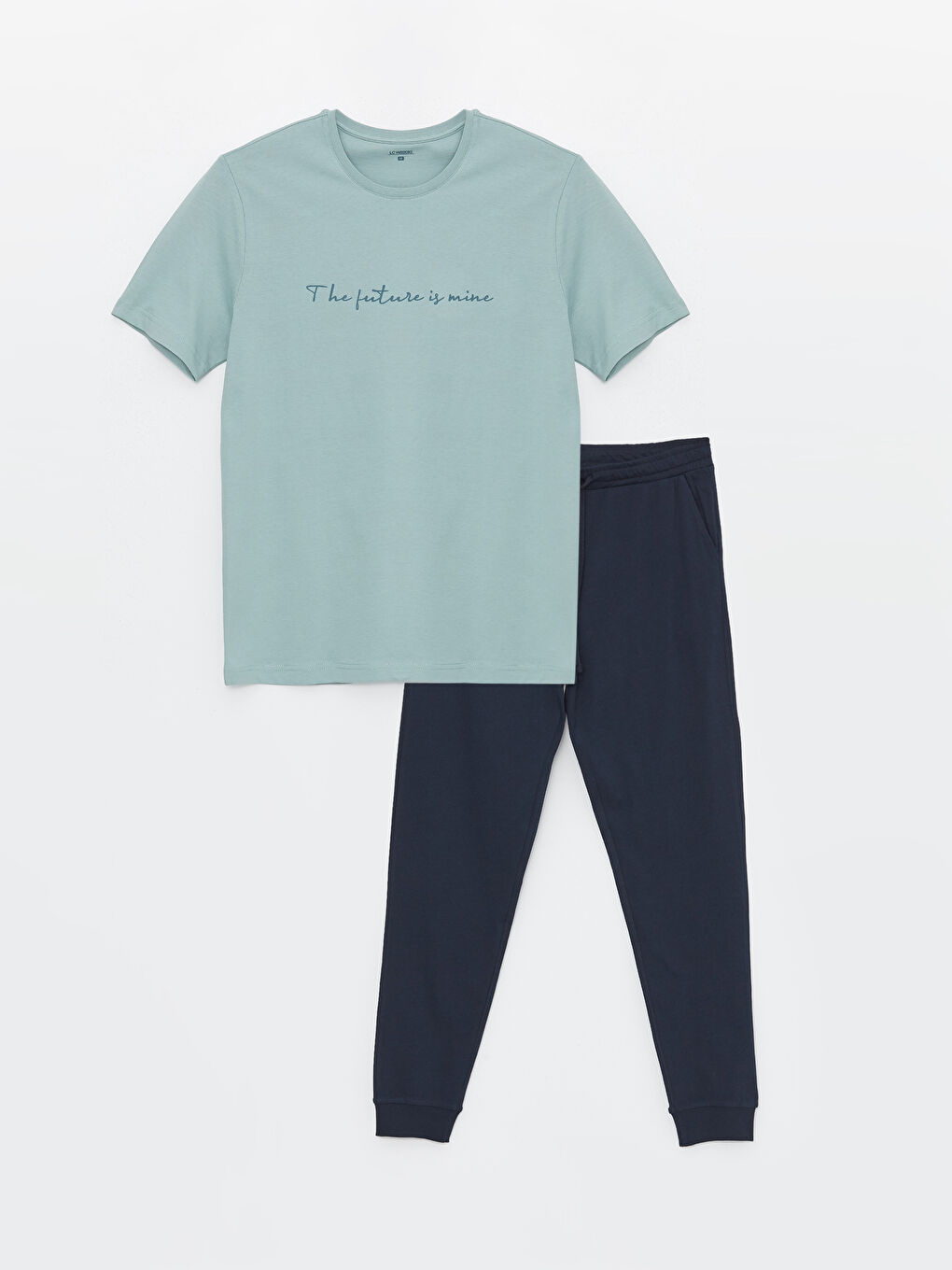 Mavi Standart Kalıp Erkek Pijama Takımı-5