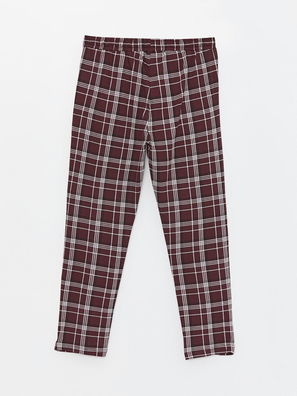 LC WAIKIKI Bordo Baskılı Standart Kalıp Ekose Erkek Pijama Alt - 5