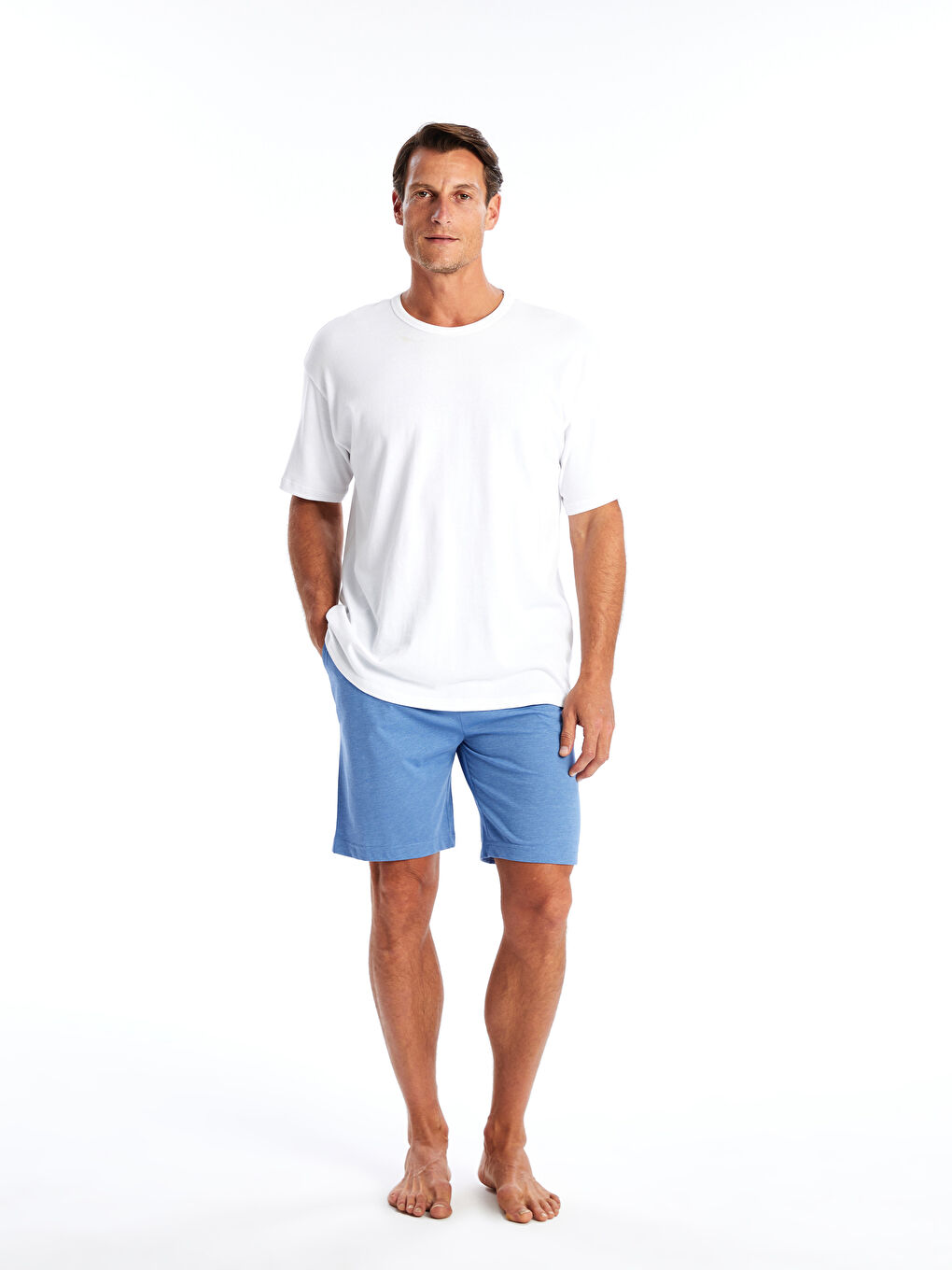 LC WAIKIKI Mavi Slim Fit Erkek Pijama Alt Şort