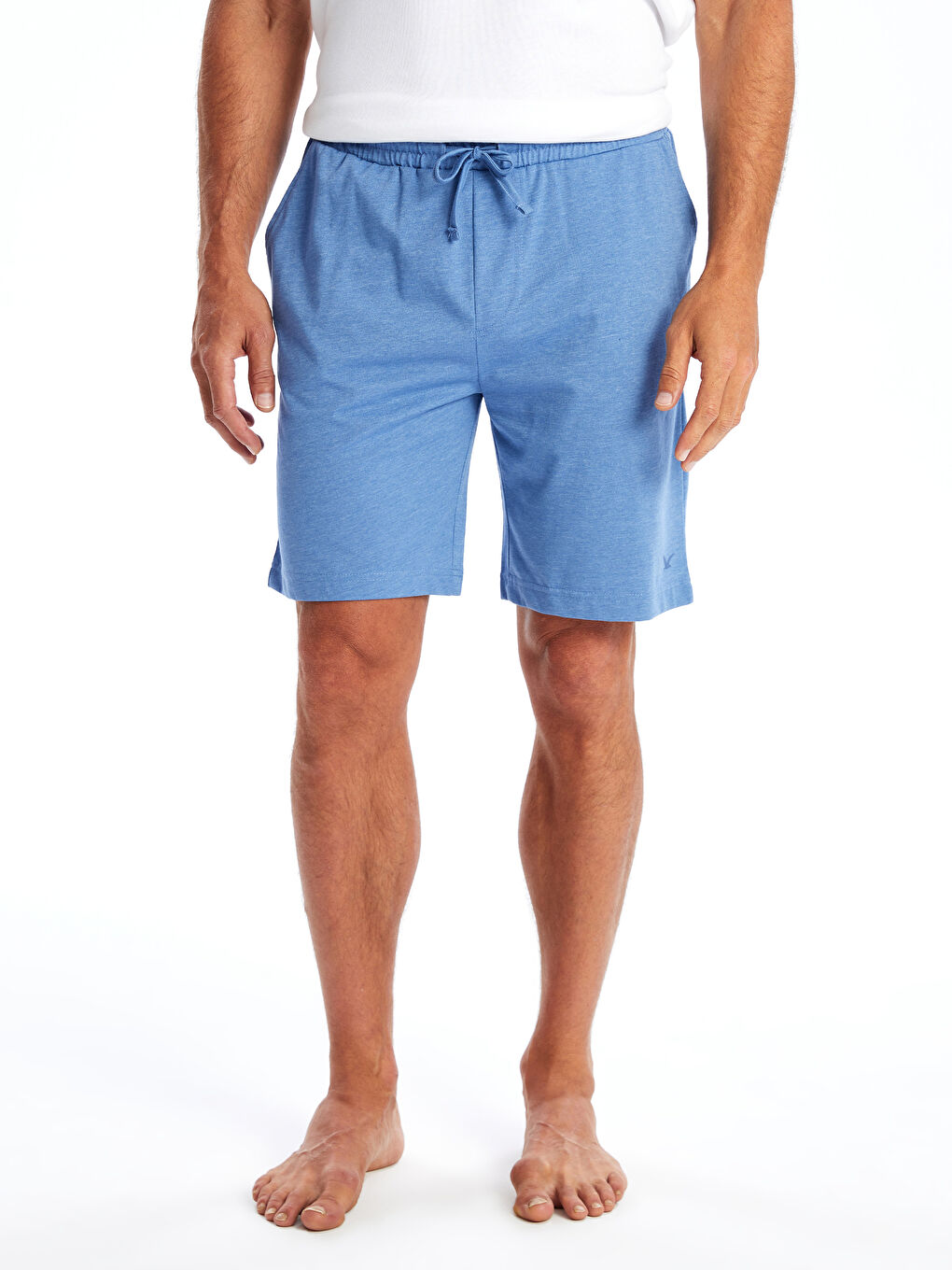 LC WAIKIKI Mavi Slim Fit Erkek Pijama Alt Şort - 1