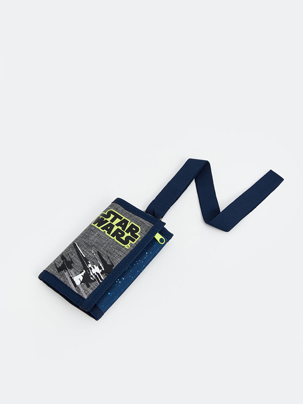 Gri Star Wars Baskılı Erkek Çocuk Cüzdan-1