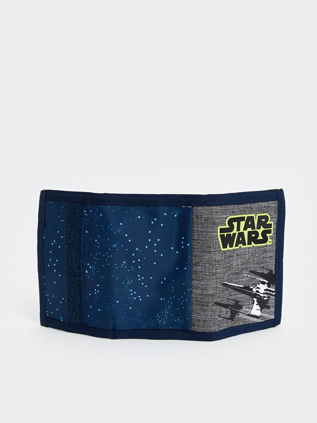 Gri Star Wars Baskılı Erkek Çocuk Cüzdan-3