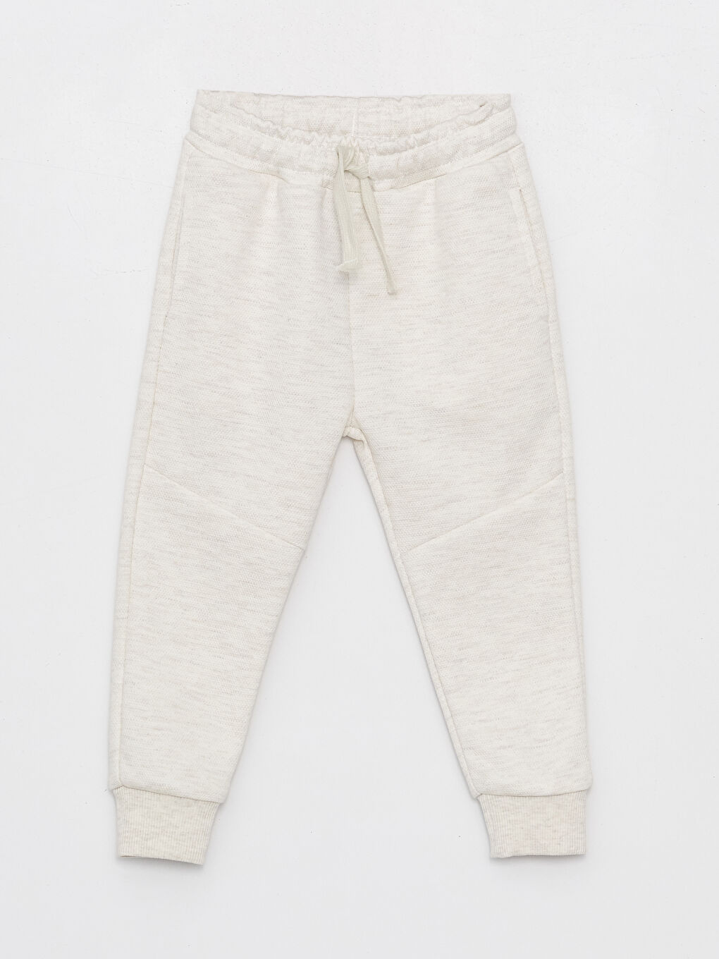 Ekru Beli Lastikli Basic Erkek Bebek Eşofman Alt