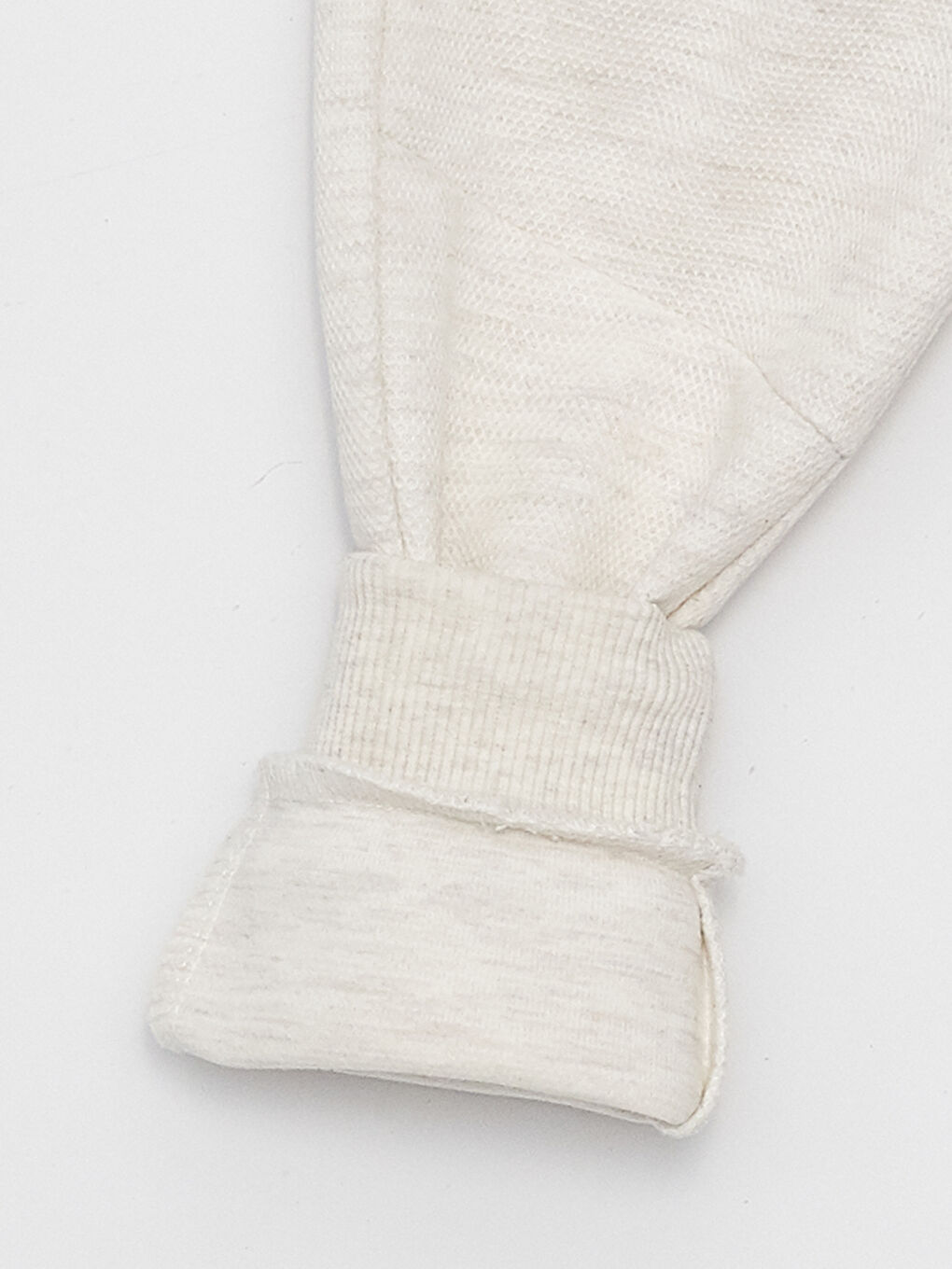 Ekru Beli Lastikli Basic Erkek Bebek Eşofman Alt-2