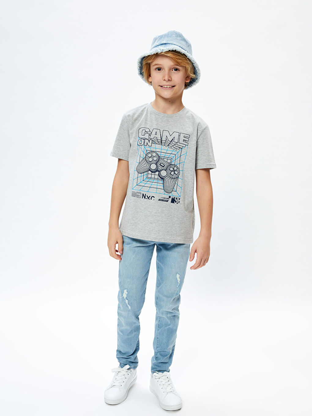 LCW Kids Açık İndigo Rodeo Beli Ayarlanabilir Lastikli Erkek Çocuk Jean Pantolon - 2