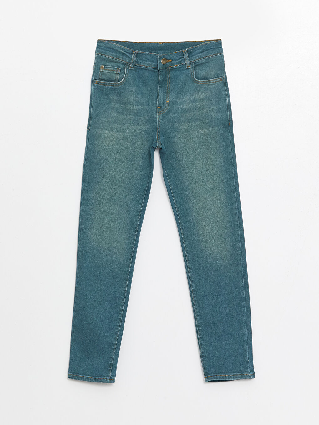 İndigo Beli Ayarlanabilir Lastikli Erkek Çocuk Jean Pantolon