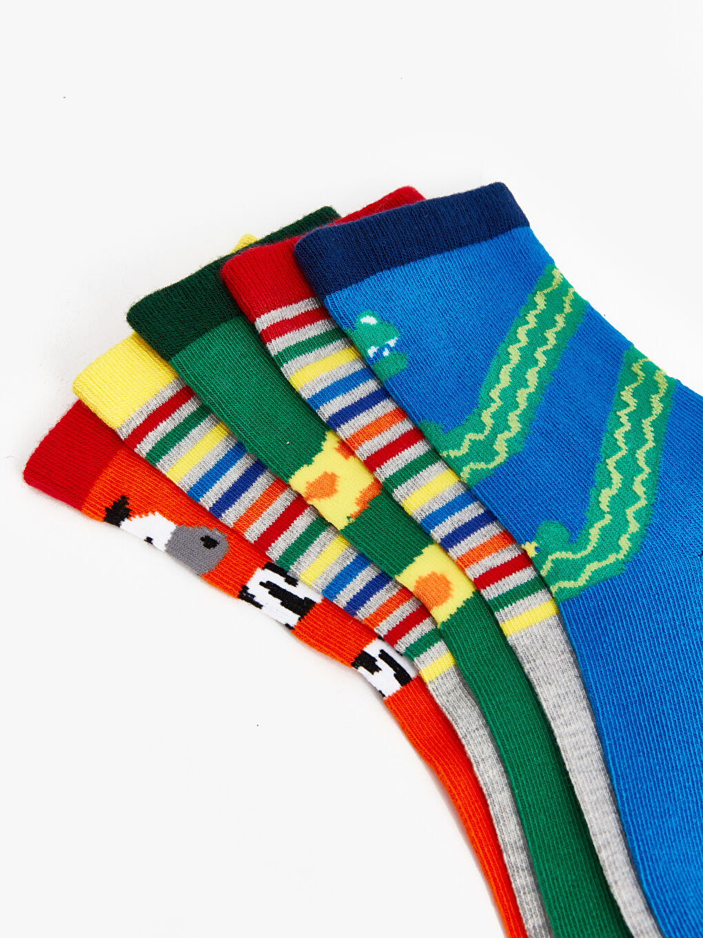 Karışık Desenli Erkek Çocuk Soket Çorap 5'li-2