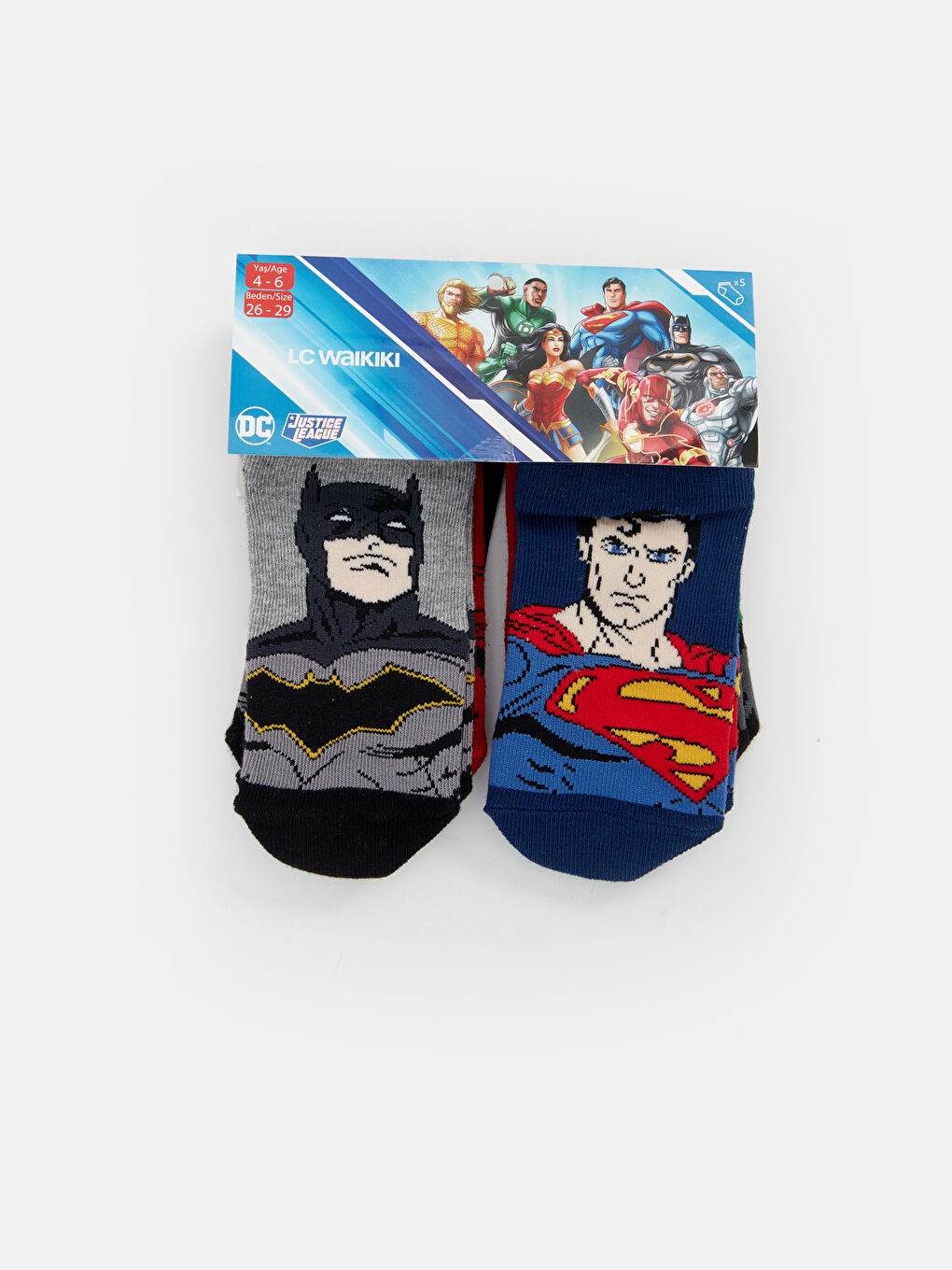 Batman Patterned Boys' Trainer Socks 5 Pack-2