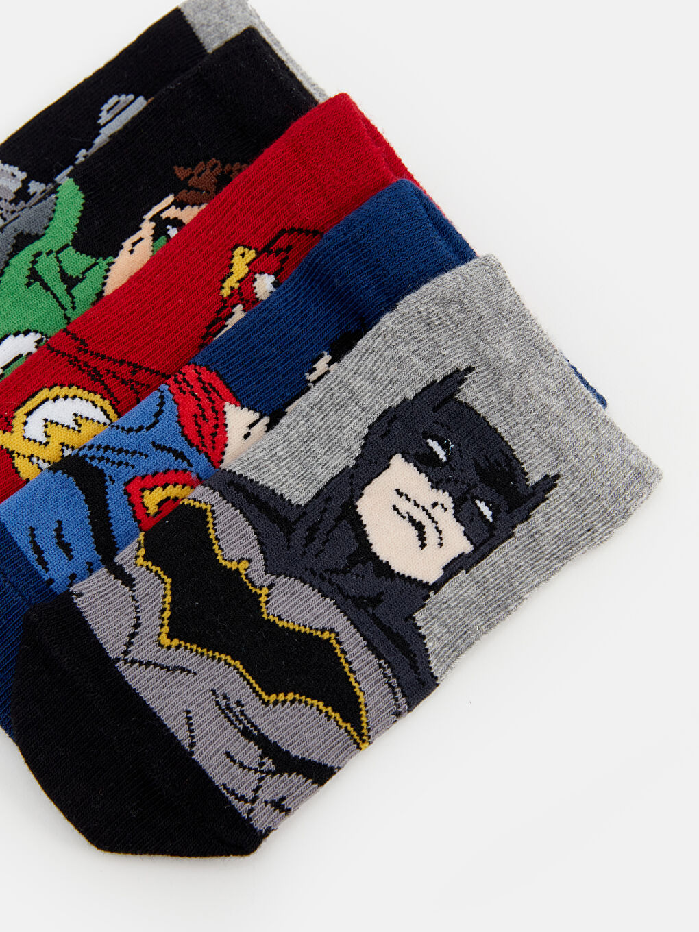 Batman Patterned Boys' Trainer Socks 5 Pack-3