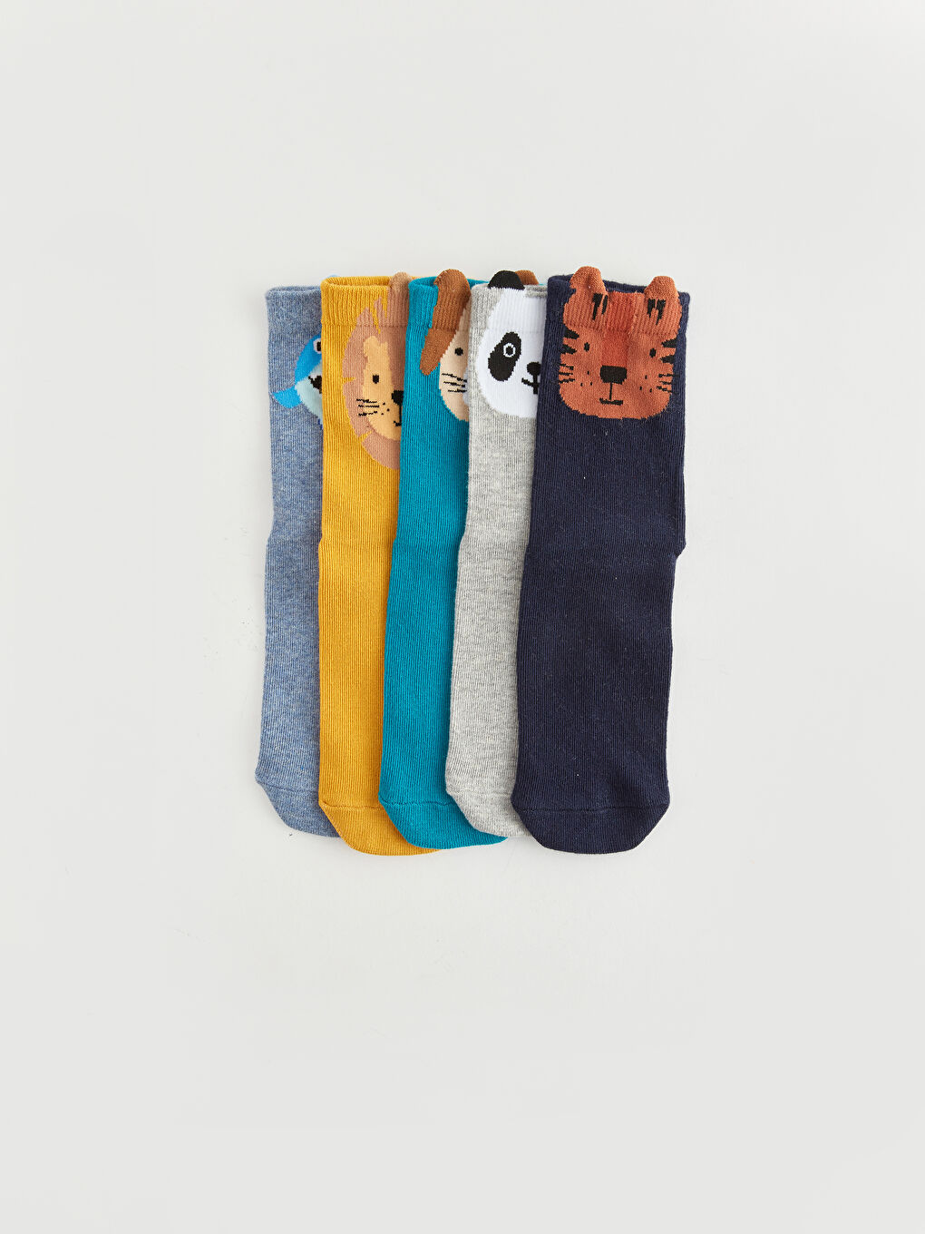 Karışık Desenli Erkek Çocuk Soket Çorap 5'li-1