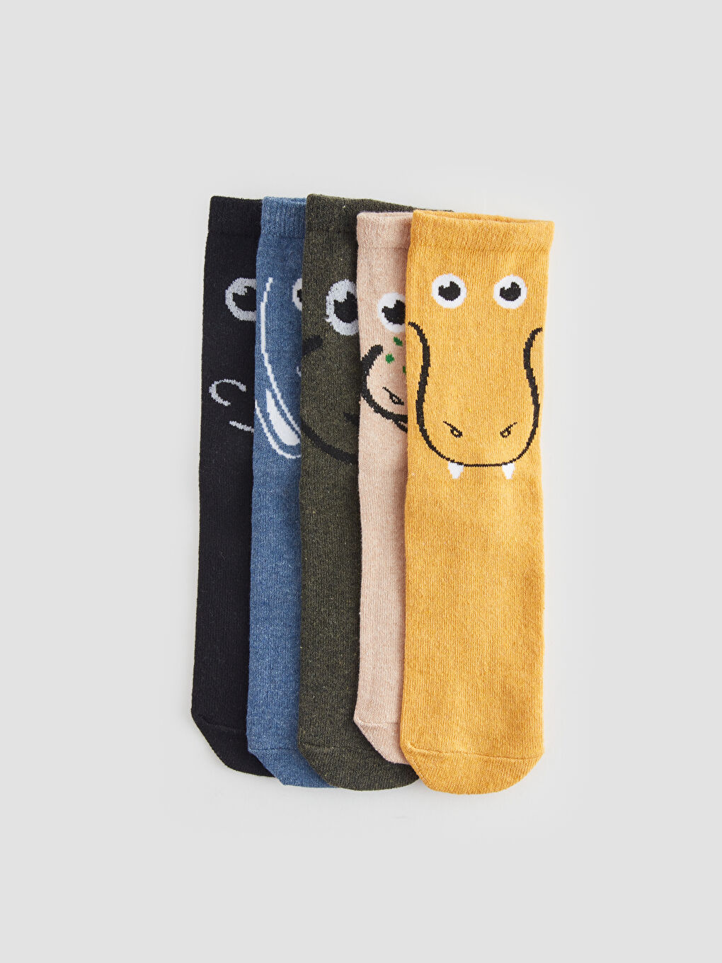 LCW Kids Karişik Desenli Erkek Çocuk Soket Çorap 5'li - 1