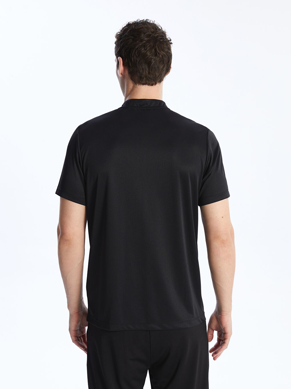 DRY-TECH Zipper Standing Collar Short Sleeve Men's T-Shirt -S44516Z8-CVL