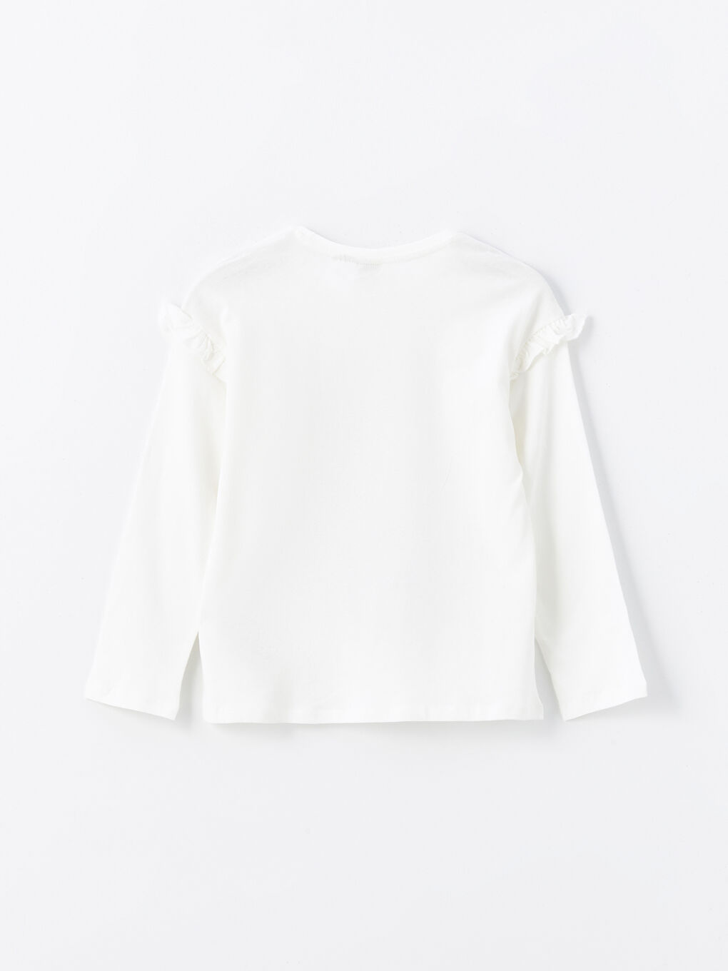 Crew Neck Elsa Printed Long Sleeve Girls' T-Shirt -S44609Z4-FDU