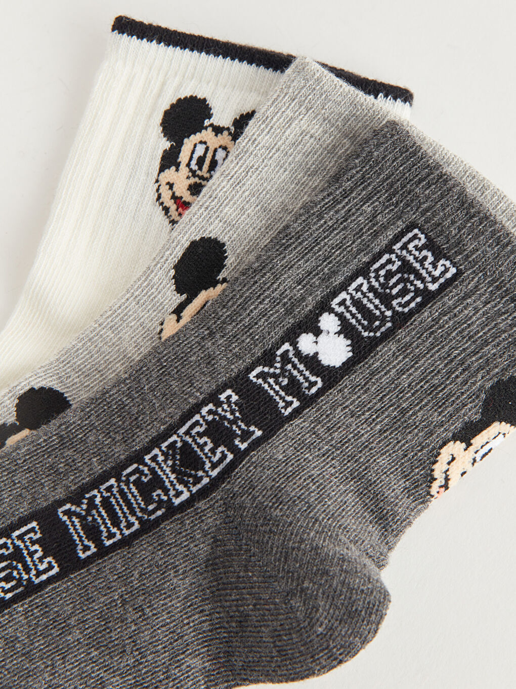 Mickey Mouse Printed Women's Socks 3-Pack -S44634Z8-FFB
