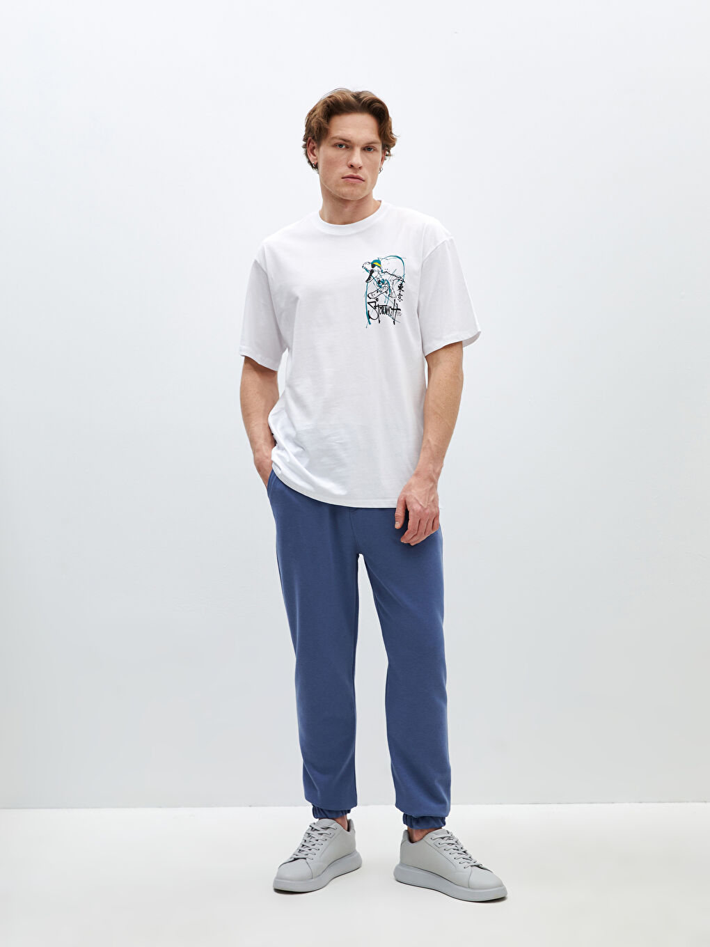 Slim Fit Men's Sweatpants -S44647Z8-VLD