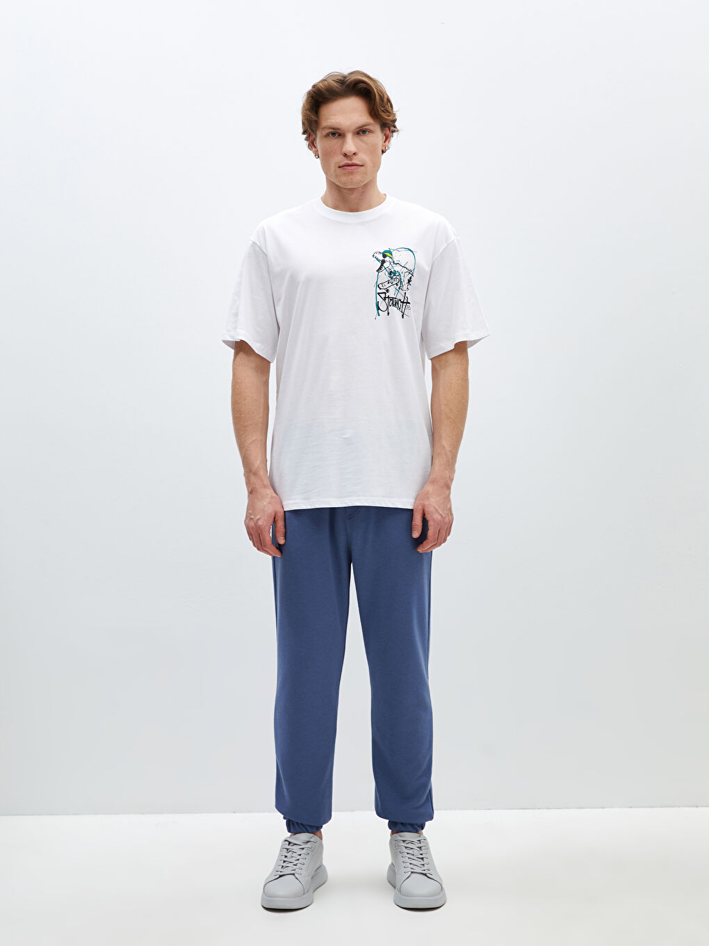 Slim Fit Men's Sweatpants -S44647Z8-VLD