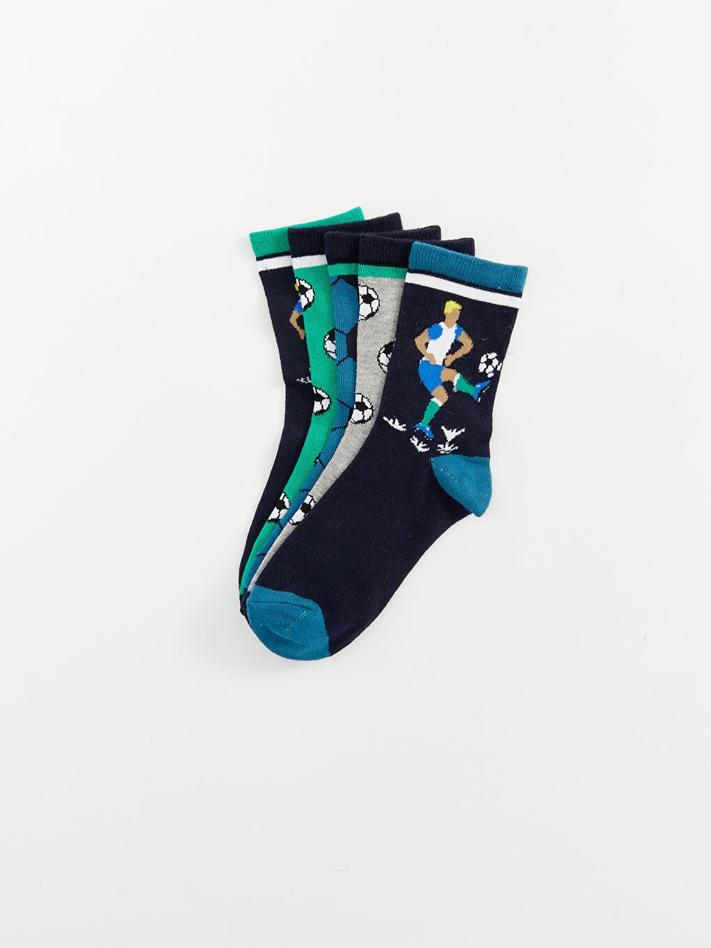 Patterned Boys' Ankle Socks 5 Pack -S44653Z4-K00
