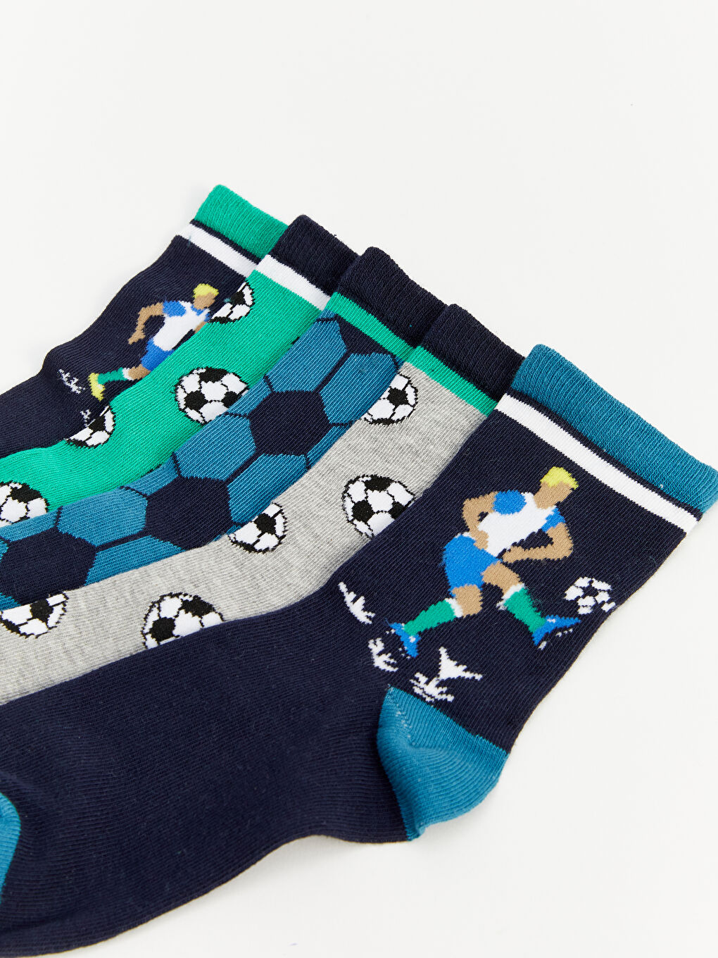 Patterned Boys' Ankle Socks 5 Pack -S44653Z4-K00