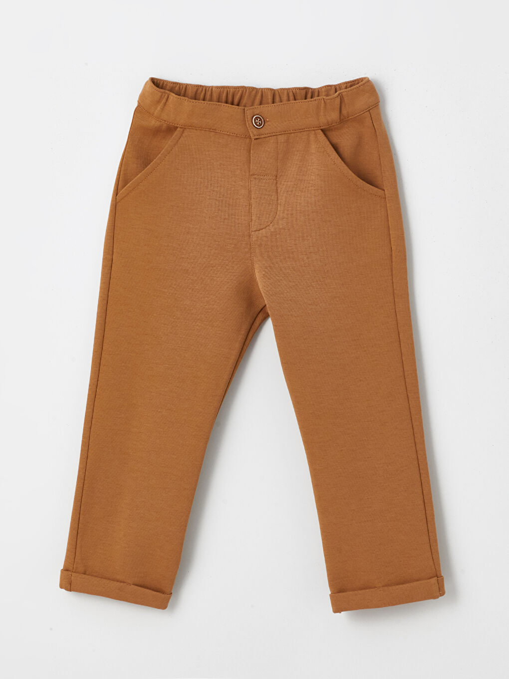 LCW Kids Kahverengi Beli Lastikli Basic Erkek Bebek Pantolon