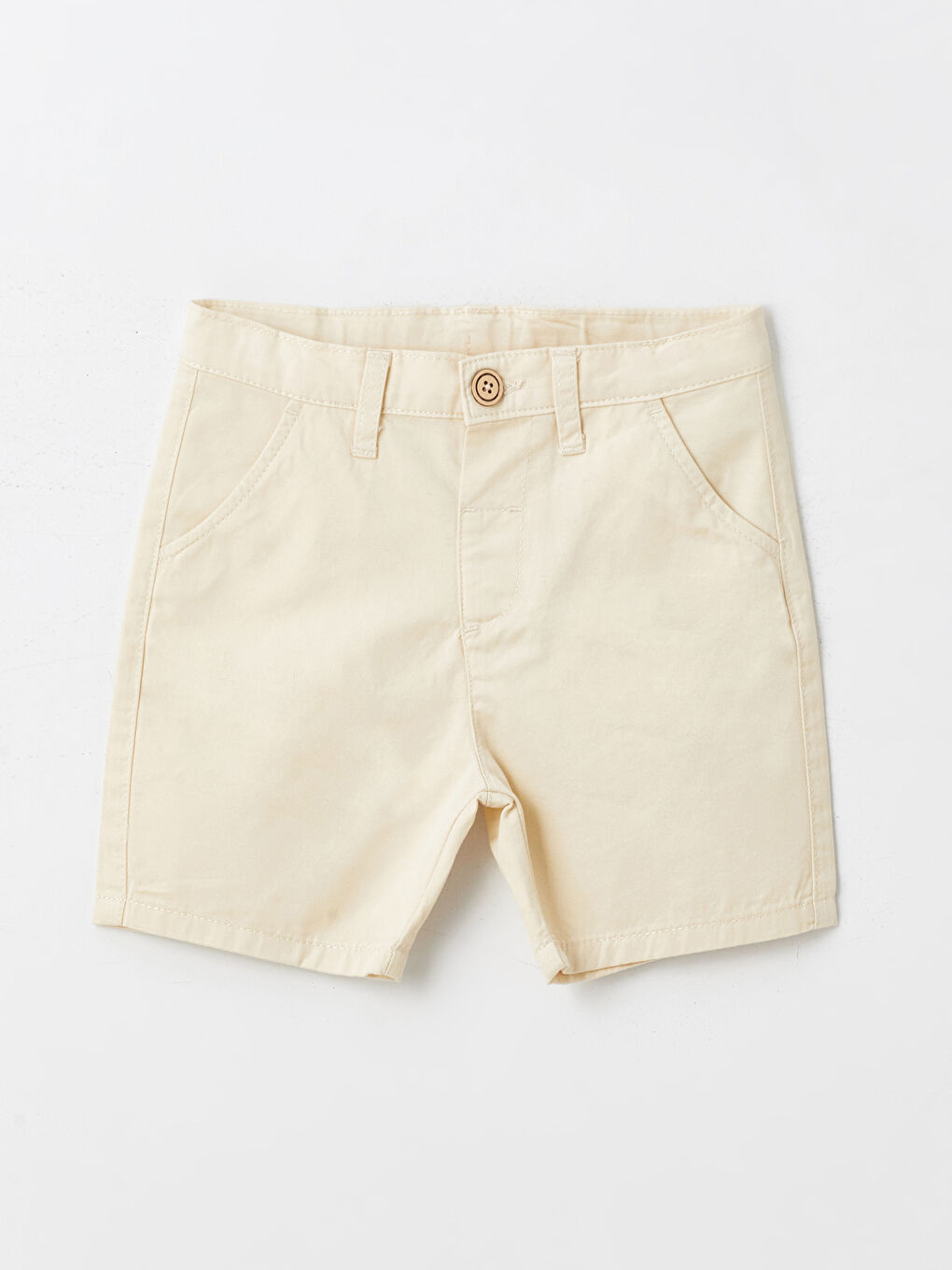 Bej Basic Erkek Bebek Gabardin Şort