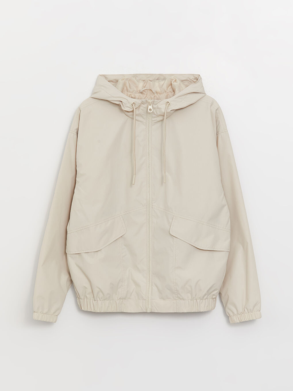 Hooded Plain Oversize Women's Raincoat-5