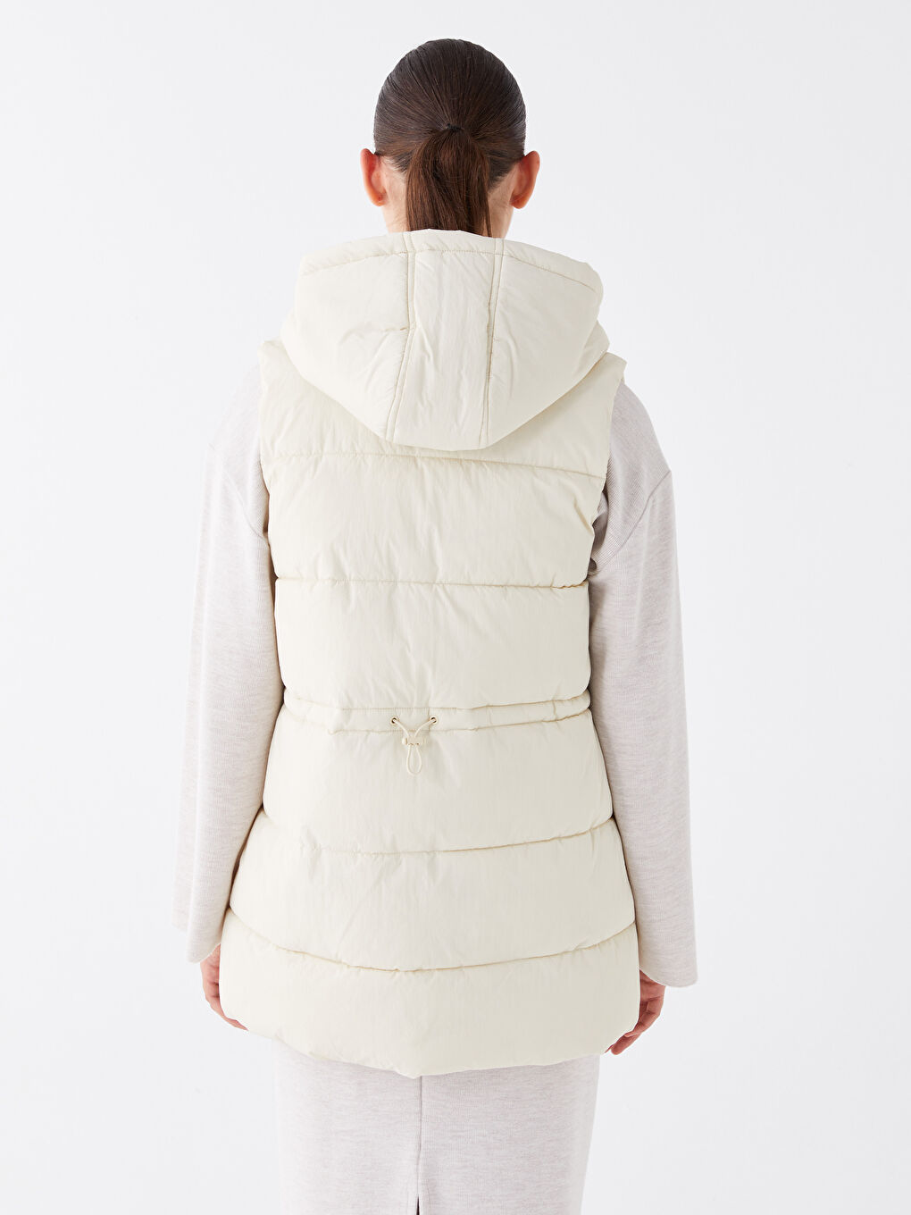 LCW Vision Damen Kapuzen Schlichte Steppweste -S44762Z8-SB4