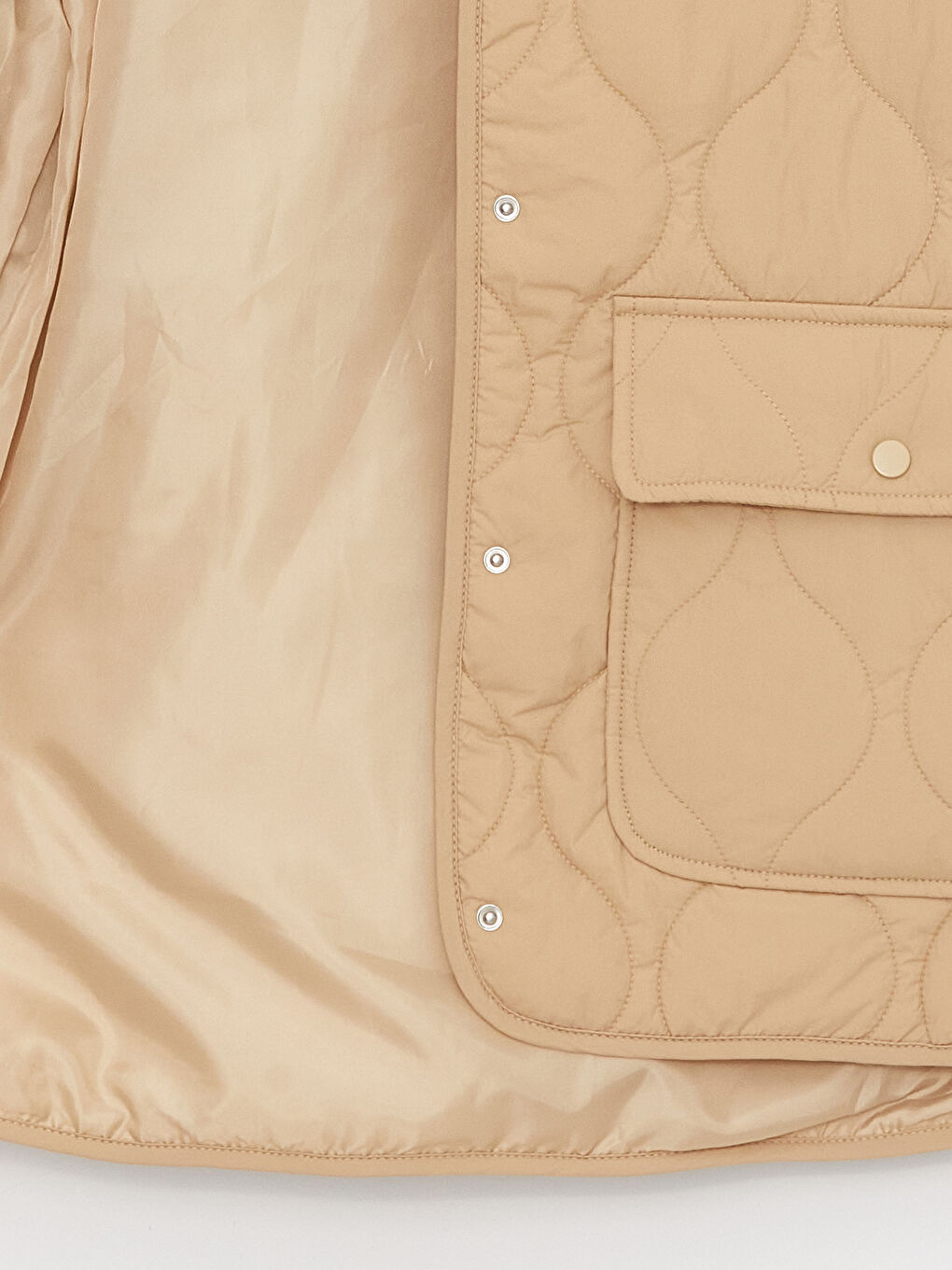 Geacă Matlasată cu guler rotund și model propriu pentru femei-7