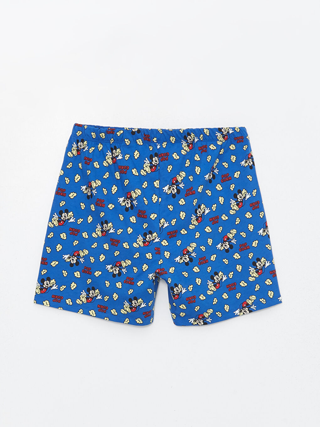LCW Young Mavi Beli Lastikli Mickey Mouse Baskılı Kadın Şort Pijama Altı - 1