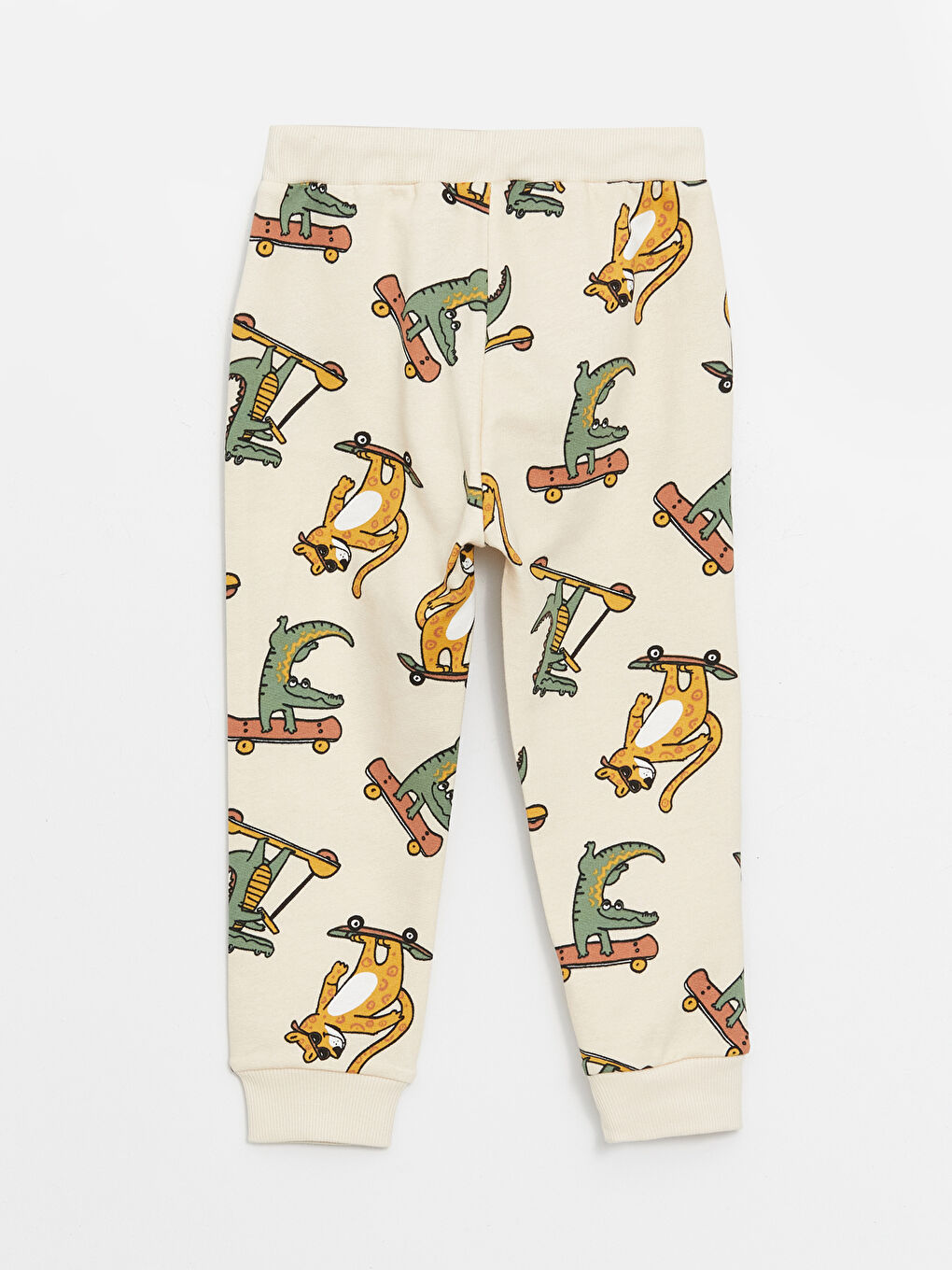 Bej Beli Lastikli Erkek Çocuk Jogger Eşofman Altı-1