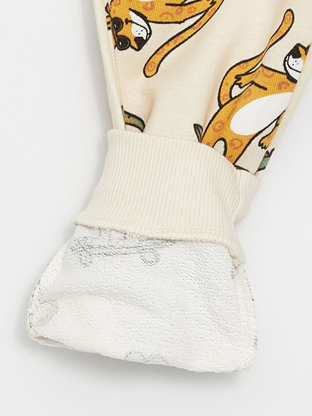 Bej Beli Lastikli Erkek Çocuk Jogger Eşofman Altı-2