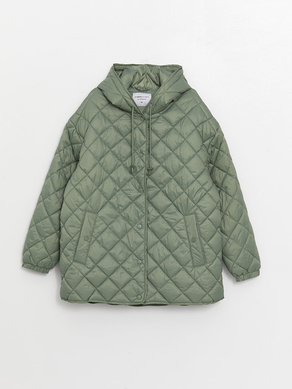 Hooded Quilted Oversize Women's Puffer Coat -S44901Z8-GN2