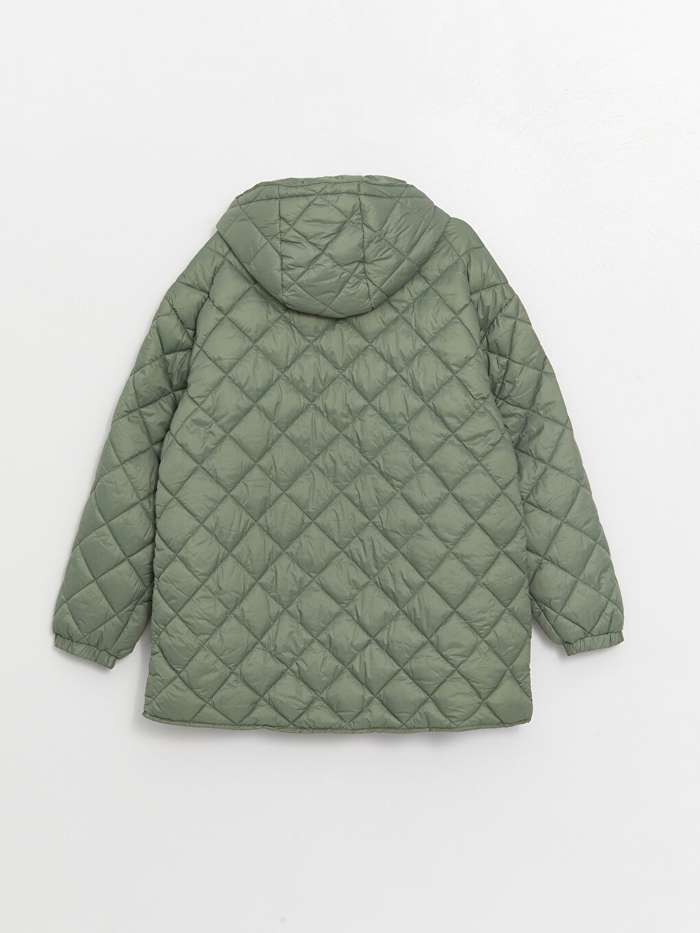 Hooded Quilted Oversize Women's Puffer Coat -S44901Z8-GN2